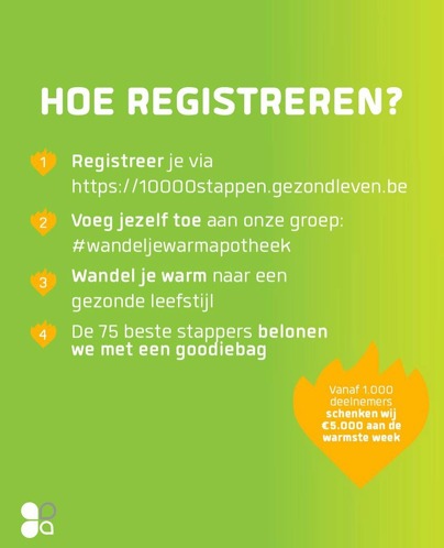 Wandel je warm met onze apotheek en steun de warmste week!